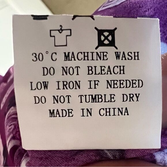 Purple Rose Print V Neck Midi Dress/Swim Cover Up Sz Small - Picture 8 of 8